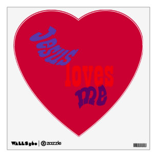 Jesus Loves Me Heart Wall Art Wall Sticker