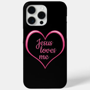 JESUS LOVES ME in Heart iPhone 15 Pro Max Case