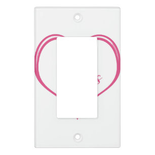 JESUS LOVES ME in Heart Light Switch Cover