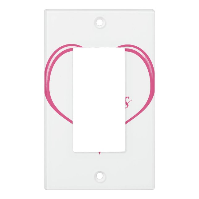 JESUS LOVES ME in Heart Light Switch Cover (Front)