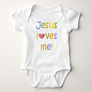 Jesus Loves Me Infant Creeper by Orabella at Zazzle