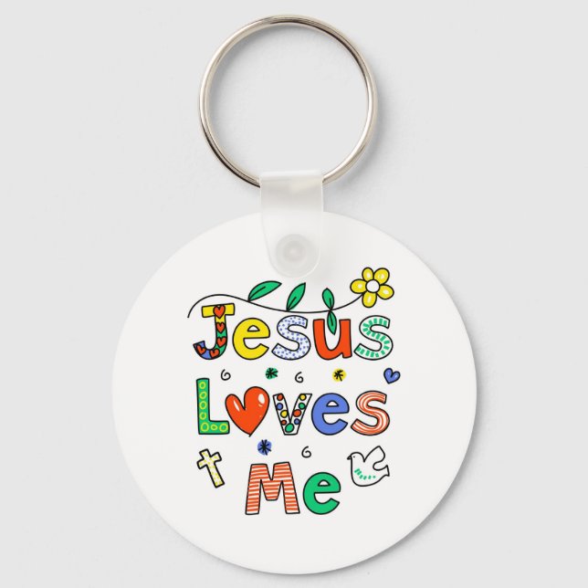 Jesus Loves Me Keychain (Front)