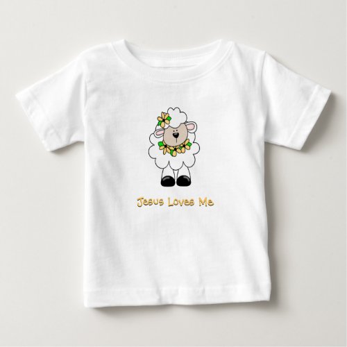Jesus Loves Me Lamb Baby T_Shirt