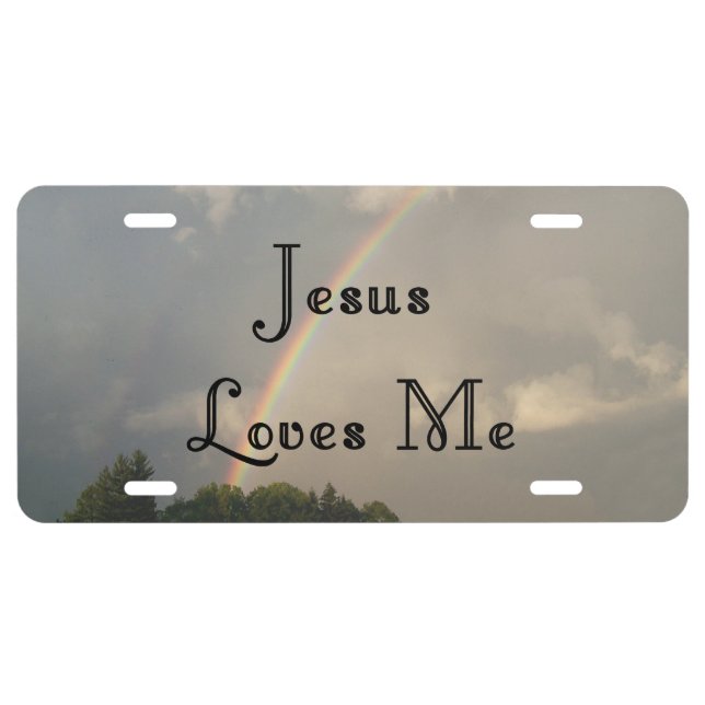 JESUS LOVES ME- LICENSE PLATE COVER (Front)