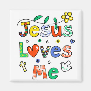JESUS LOVES ME MAGNET