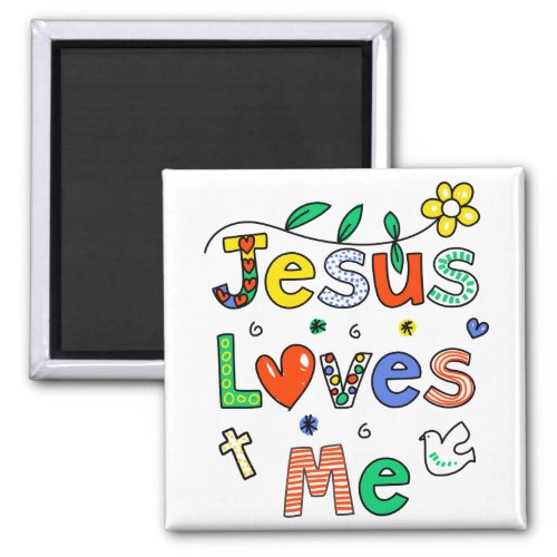 JESUS LOVES ME MAGNET