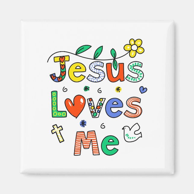 Jesus Loves Me Magnet (Front)