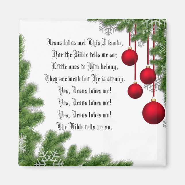 JESUS LOVES ME MAGNET (Front)