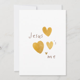 Jesus loves me. modern Invitation Card digital
