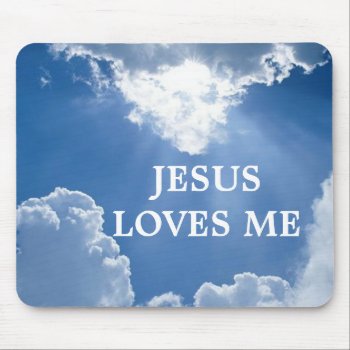 Jesus Loves Me Mouse Pad by agiftfromgod at Zazzle