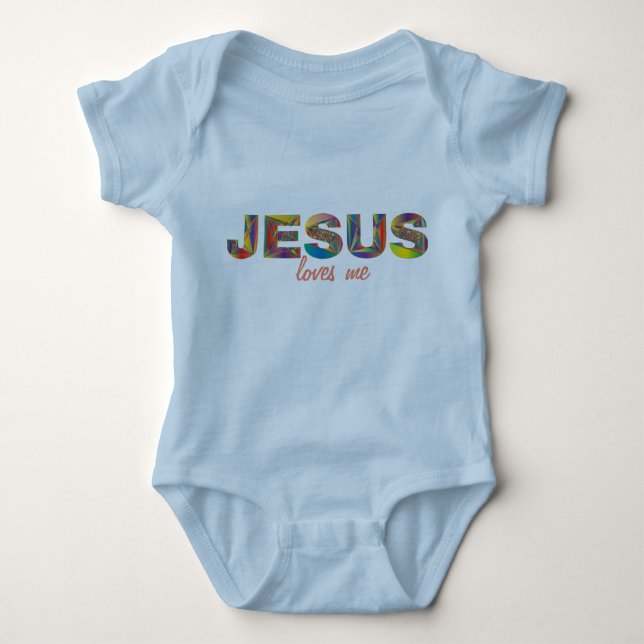 Jesus Loves Me Onsie for Baby Baby Bodysuit (Front)