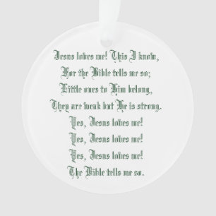 JESUS LOVES ME ORNAMENT