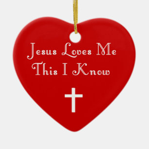 JESUS LOVES ME-ORNAMENT CERAMIC ORNAMENT