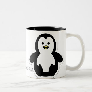 Jesus Loves Me-Penguin Two-Tone Coffee Mug