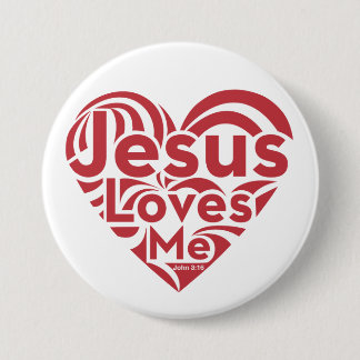 Jesus Loves Me Pinback Button