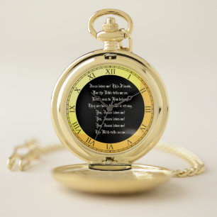 JESUS LOVES ME POCKET WATCH