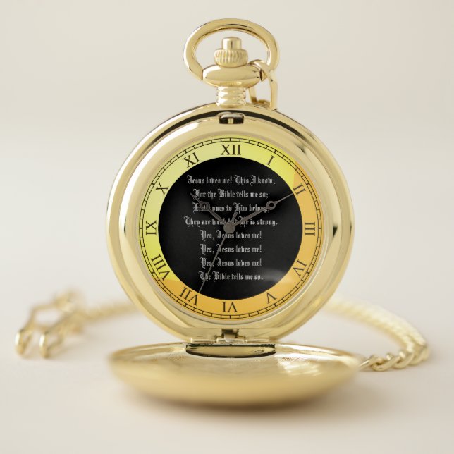JESUS LOVES ME POCKET WATCH (Inside)