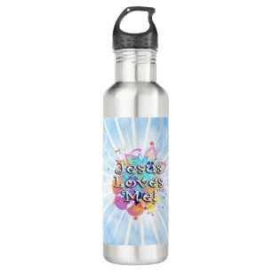 Jesus Loves Me Stainless Steel Water Bottle