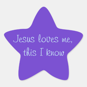 Jesus Loves Me Star Sticker