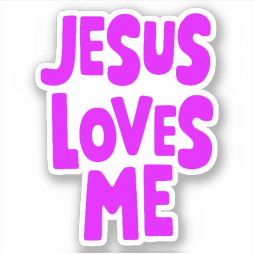 Jesus loves me sticker