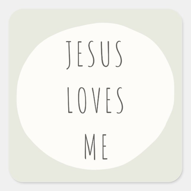 Jesus loves me. Stickers & Labels (Front)