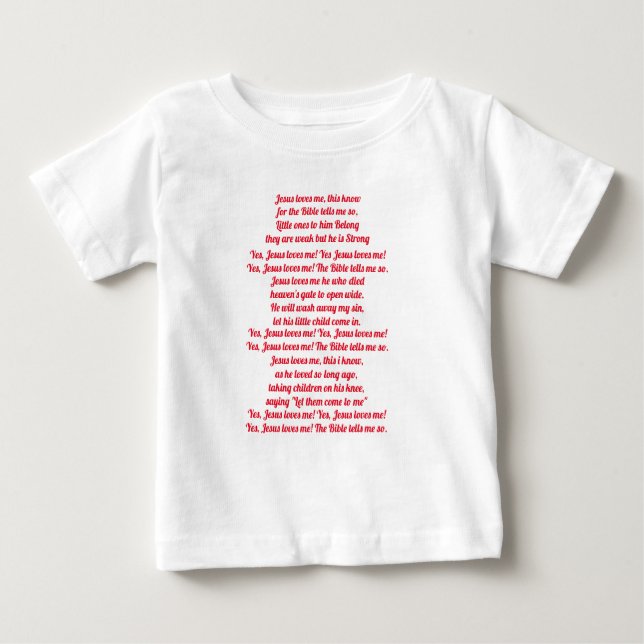 Jesus loves me T shirt for babys (Front)
