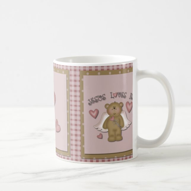 Jesus Loves Me Teddy Bear Angel Mug (Right)