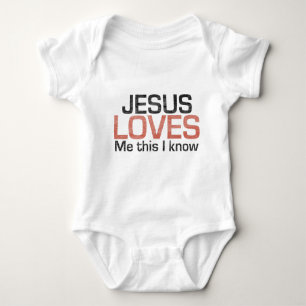 Jesus Loves Me, this I know Baby Bodysuit