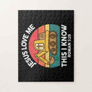 Jesus Loves Me This I Know Excavator Christian Jigsaw Puzzle