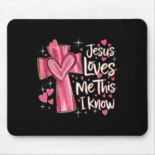 Jesus Loves Me This I Know God Religious Christian Mouse Pad