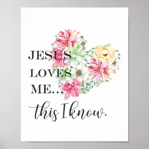 Jesus loves me this i know poster