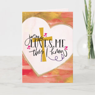"Jesus Loves Me This I Know" Valentine's Day Holiday Card