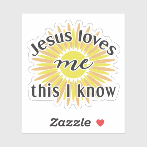 Jesus loves me this I know water bottle sticker