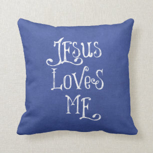 Jesus Loves Me Throw Pillow