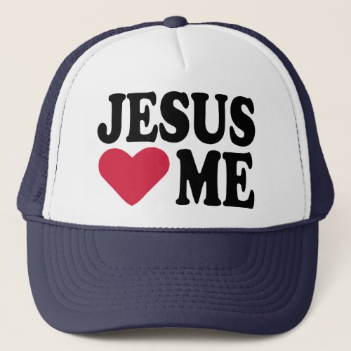 Jesus loves me trucker hat