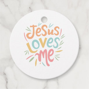 Jesus Loves Me - vintage design Favor Tags