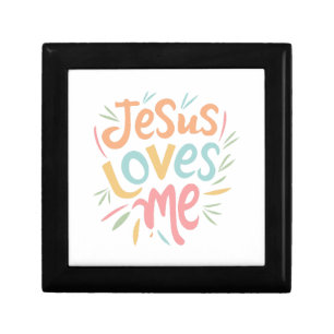 Jesus Loves Me - vintage design  Gift Box