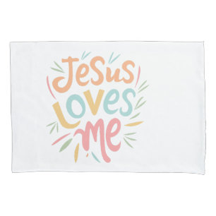 Jesus Loves Me - vintage design Pillow Case