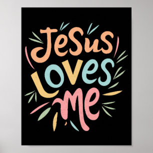 Jesus Loves Me - vintage design  Poster