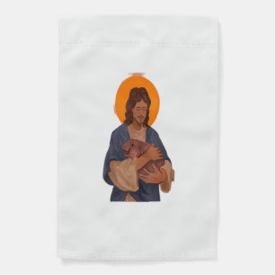Jesus Loves Moo Deng T-Shirt Garden Flag