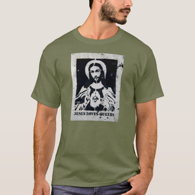 JESUS LOVES QUEERS T-Shirt (Front)