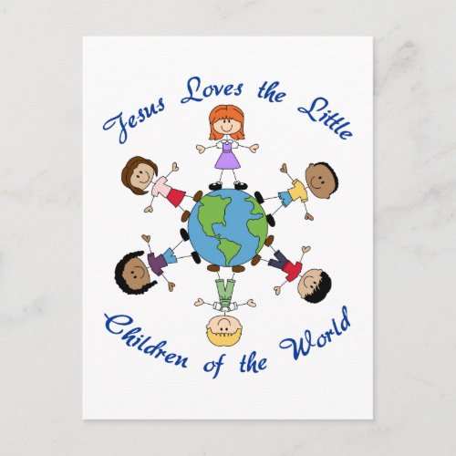 Jesus Loves the Children Postcard