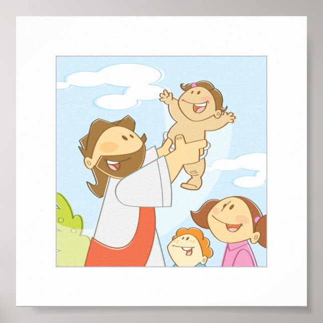 Jesus Loves The Little Children - 6 x 6" Poster (Front)