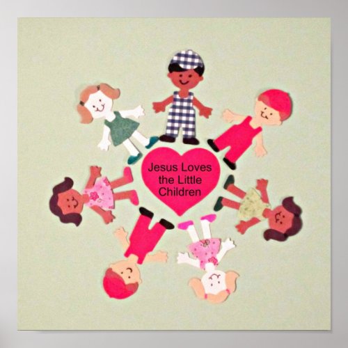 Jesus Loves the Little Children Poster