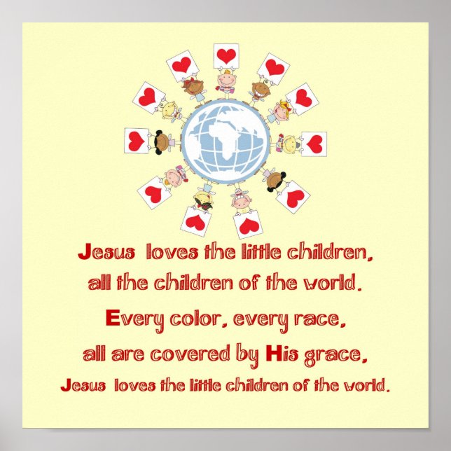Jesus Loves the Little Children Poster (Front)