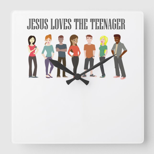 JESUS LOVES THE TEENAGER CLOCK (Front)