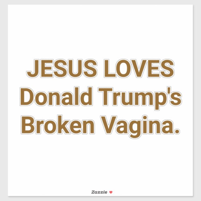 Jesus Loves Trump Hankamer Artjunkhaus Peace Comic Sticker (Sheet)