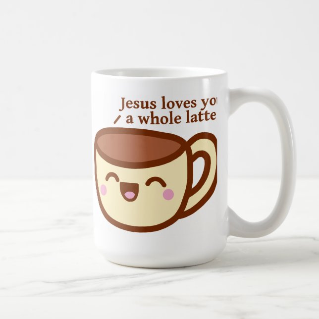 Jesus Loves you a whole Latte Mug (Right)