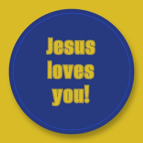 Jesus loves you add a name or delete classic round sticker