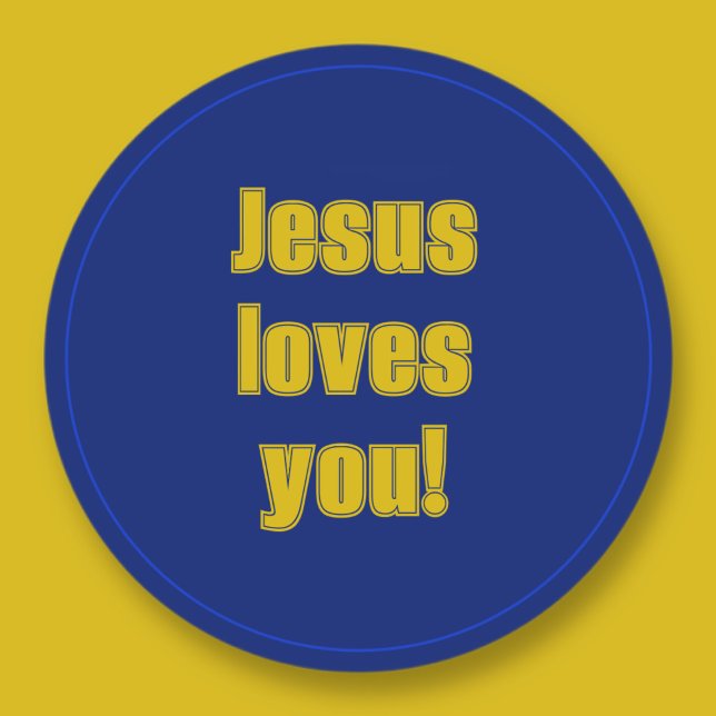 Jesus loves you (add a name or delete) classic round sticker (Creator Uploaded)